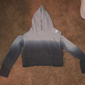 Gymshark ombré cropped hoodie